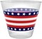 4th of July Party Essentials Party Supplies Patriotic 9-Ounce Printed Plastic Cups/Tumblers, Stars & Stripes Design
